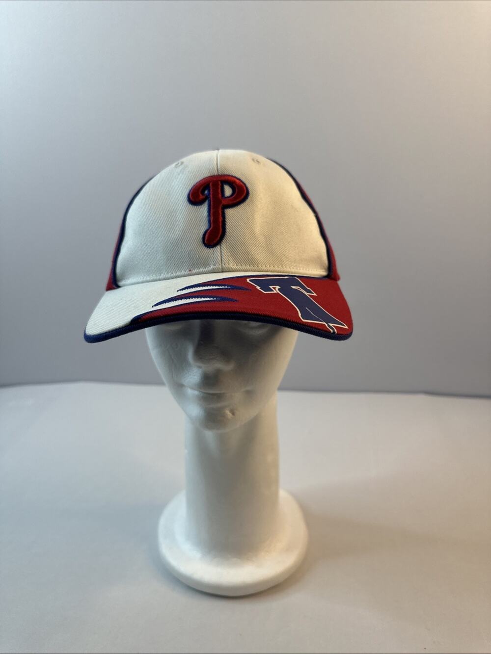 Vintage Phillies Sharktooth Hat White Snapback MLB Baseball Cap Fan Favorite